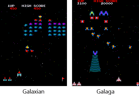 Galaxian et Galaga