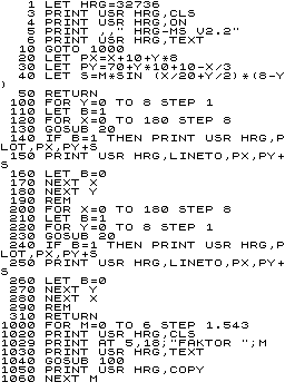Listing ZX81