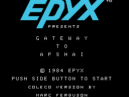 Gateway to Apshai title screen