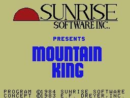 Mountain King title screen