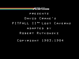 Pitfall II title screen