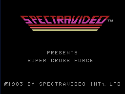 Super Cross Force title screen