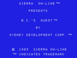 Bc's Quest For Tires title screen