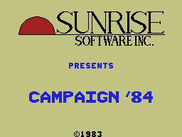 Campaign '84 title screen