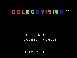 Cosmic Avenger title screen